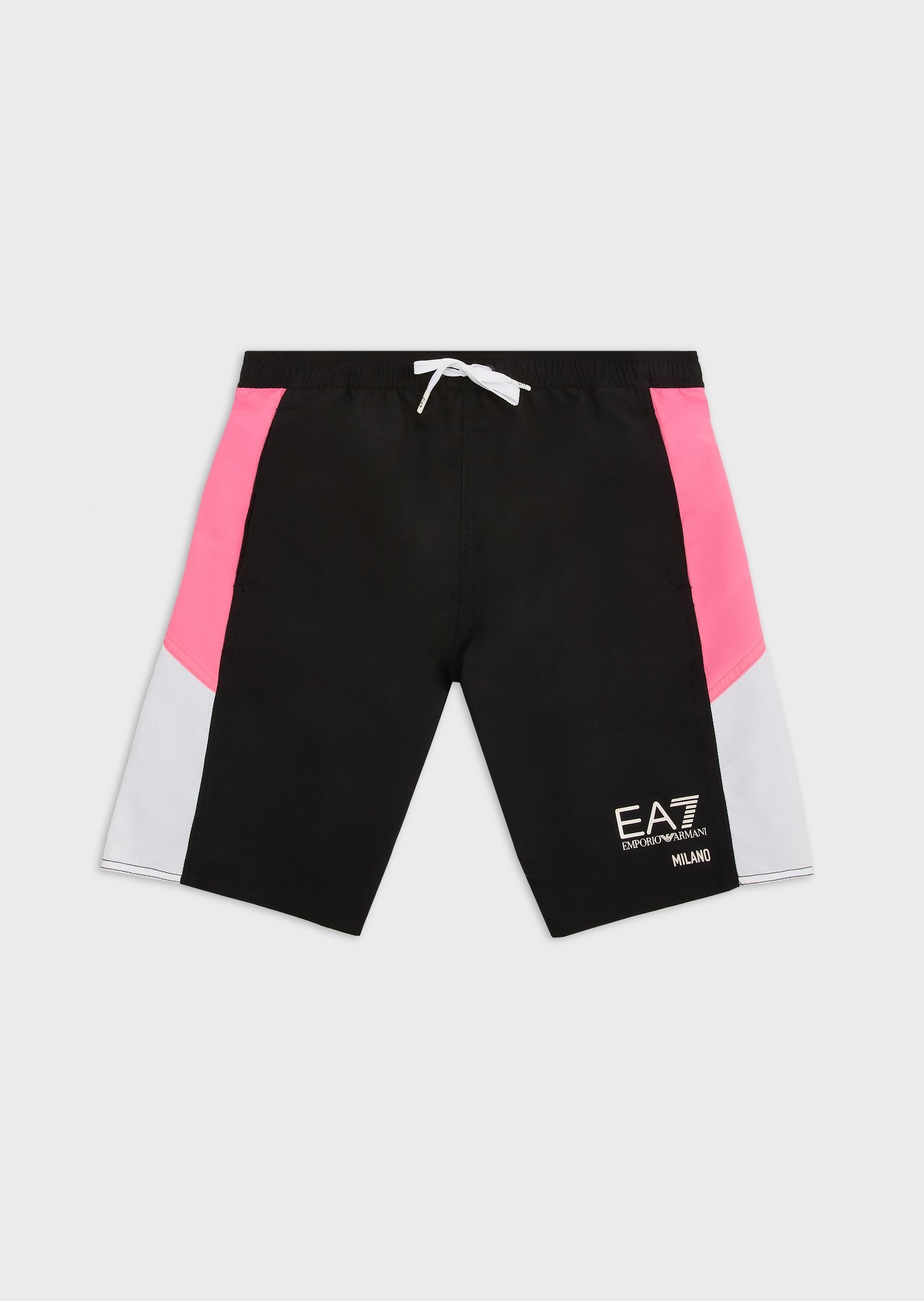 Short de bain Emporio Armani EA7 Milano - Noir/Rose