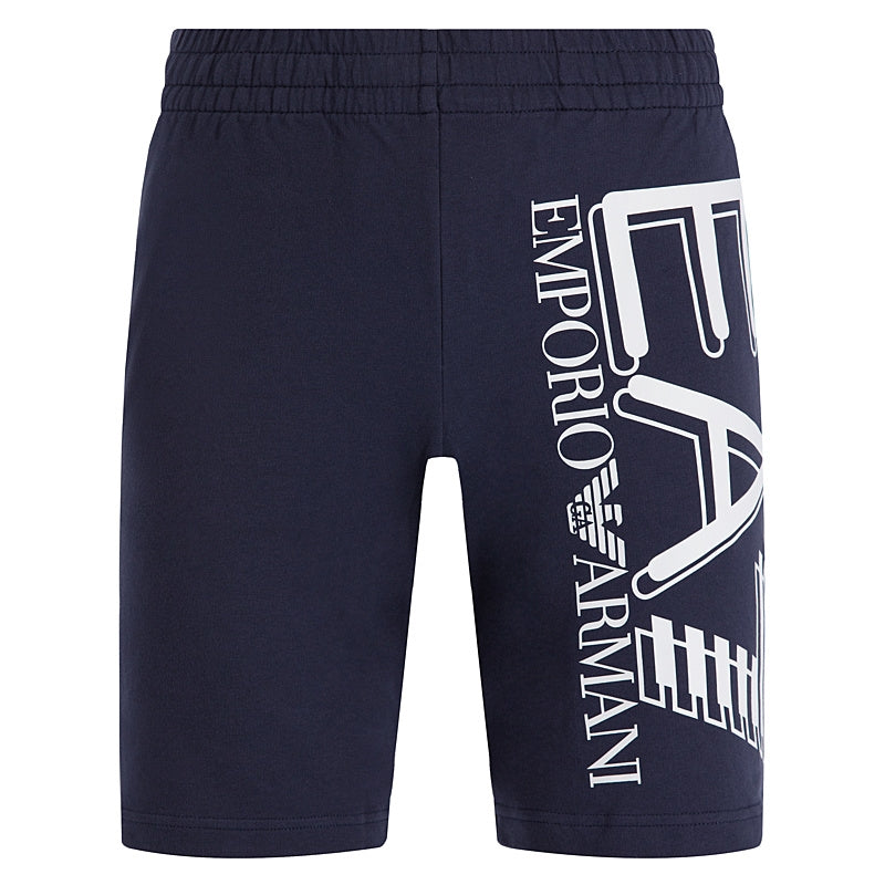 Bermuda Emporio Armani Train Logo - Bleu/Blanc