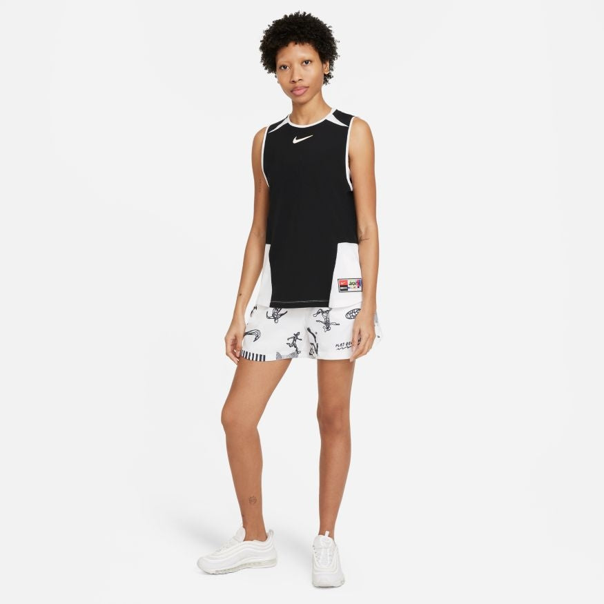 Short Femme Nike Joga Bonito - Blanc/Noir