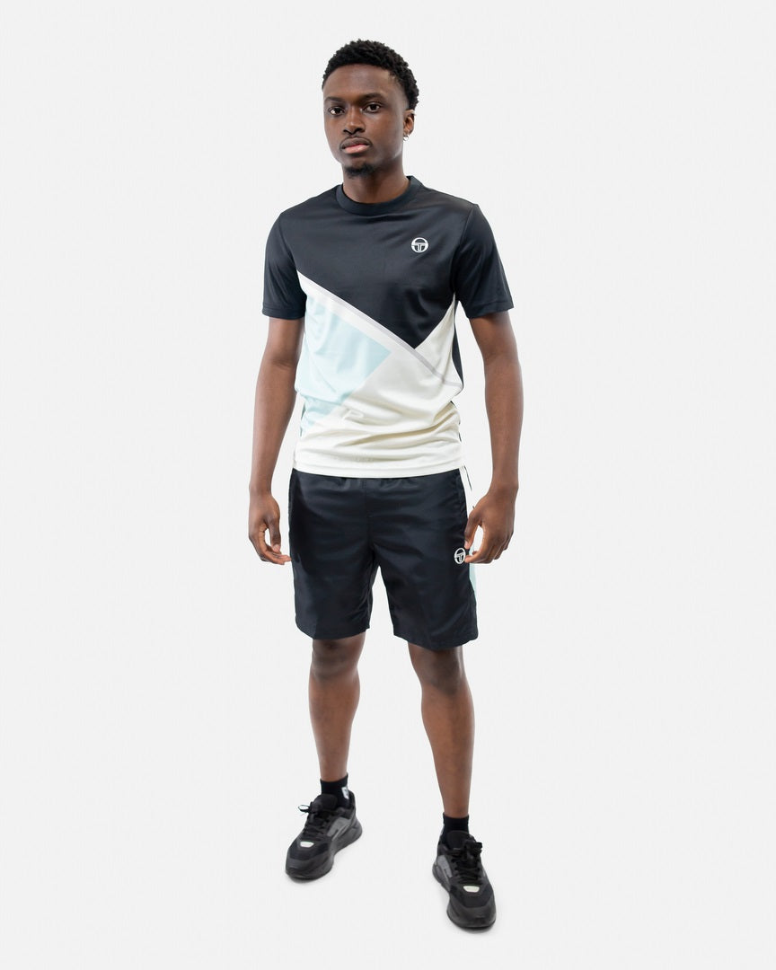 Short Sergio Tacchini Scaleno - Noir/Bleu/Blanc