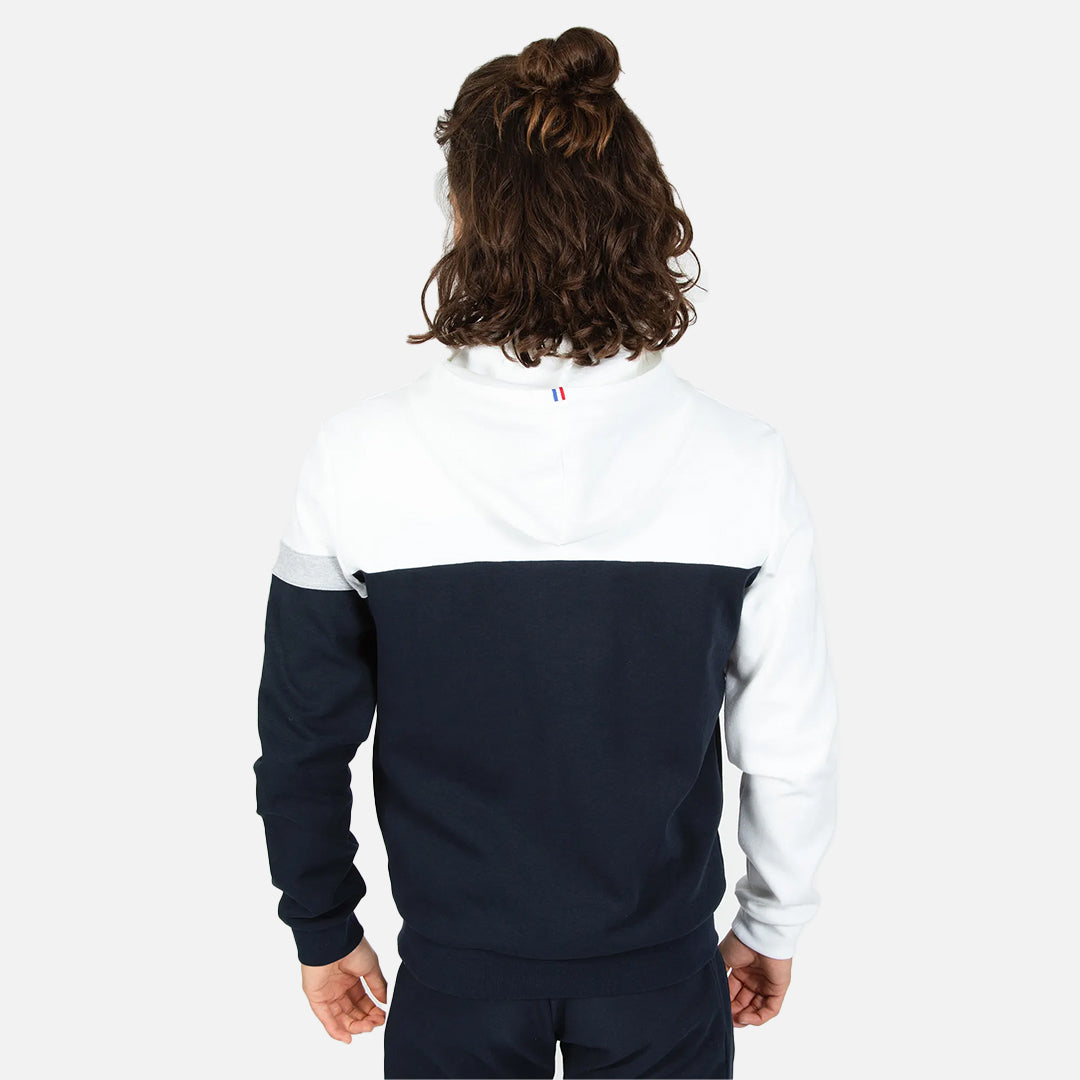 Veste à Capuche Zippé Le Coq Sportif Saison - Bleu/Gris/Blanc