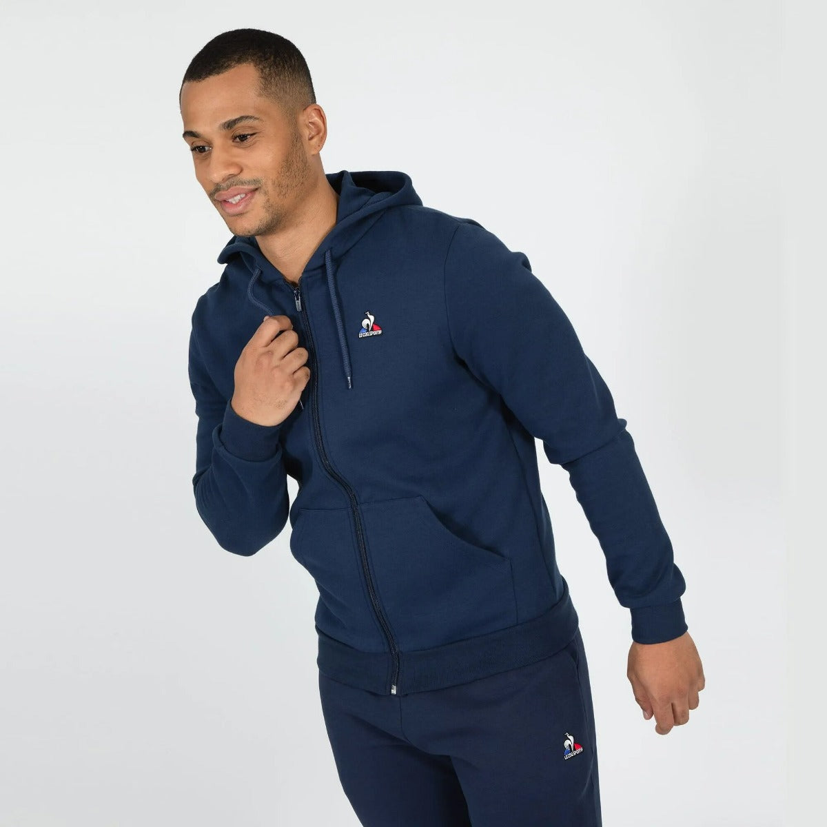 Sweat zippé à Capuche Le Coq Sportif Essentiels - Bleu