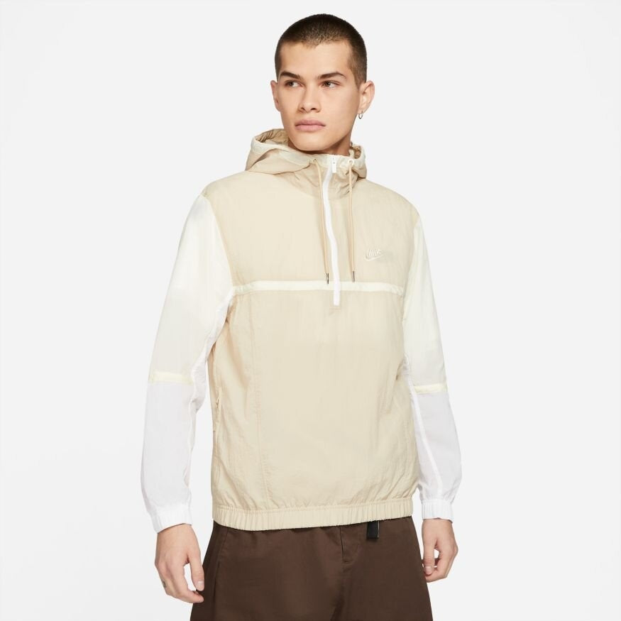 Veste capuche tissée Nike Sportswear - Beige/Blanc